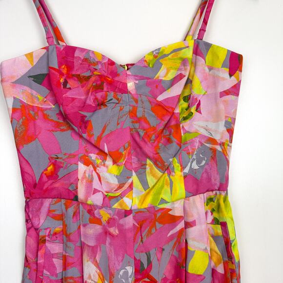 NWT Trina Turk Marcel Floral Romper Pleated Shorts Pink - 4 - Picture 2 of 9